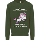 Unicorn I Don't Fart Funny Farting Farter Mens Sweatshirt Jumper Forest Green