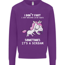 Unicorn I Don't Fart Funny Farting Farter Mens Sweatshirt Jumper Purple