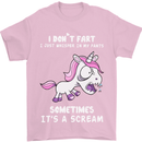 Unicorn I Don't Fart Funny Farting Farter Mens T-Shirt Cotton Gildan Light Pink