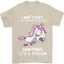 Unicorn I Don't Fart Funny Farting Farter Mens T-Shirt Cotton Gildan Sand