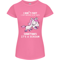 Unicorn I Don't Fart Funny Farting Farter Womens Petite Cut T-Shirt Azalea