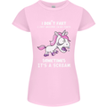 Unicorn I Don't Fart Funny Farting Farter Womens Petite Cut T-Shirt Light Pink