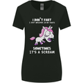 Unicorn I Don't Fart Funny Farting Farter Womens Wider Cut T-Shirt Black
