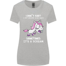 Unicorn I Don't Fart Funny Farting Farter Womens Wider Cut T-Shirt Sports Grey