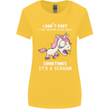 Unicorn I Don't Fart Funny Farting Farter Womens Wider Cut T-Shirt Yellow