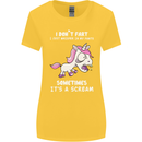 Unicorn I Don't Fart Funny Farting Farter Womens Wider Cut T-Shirt Yellow