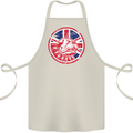 Union Jack British Bulldog St Georges Day Cotton Apron 100% Organic Natural