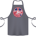 Union Jack British Bulldog St Georges Day Cotton Apron 100% Organic Steel