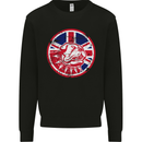Union Jack British Bulldog St Georges Day Mens Sweatshirt Jumper Black