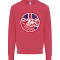 Union Jack British Bulldog St Georges Day Mens Sweatshirt Jumper Heliconia