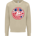 Union Jack British Bulldog St Georges Day Mens Sweatshirt Jumper Sand
