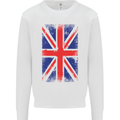 Union Jack British Flag Great Britain Mens Sweatshirt Jumper White