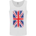 Union Jack British Flag Great Britain Mens Vest Tank Top White