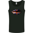 Union Jack Flag Lips the UK Great Britain Mens Vest Tank Top Black