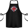 Union Jack Flag Ripped Torn Gym British UK Cotton Apron 100% Organic Black