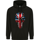 Union Jack Flag Skull Gym MMA Biker Britain Childrens Kids Hoodie Black