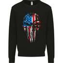 Union Jack Flag Skull Gym MMA Biker Britain Kids Sweatshirt Jumper Black