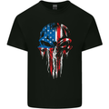 Union Jack Flag Skull Gym MMA Biker Britain Kids T-Shirt Childrens Black