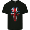 Union Jack Flag Skull Gym MMA Biker Britain Mens Cotton T-Shirt Tee Top Black