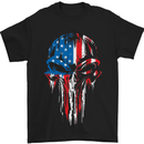 Union Jack Flag Skull Gym MMA Biker Britain Mens T-Shirt 100% Cotton Black