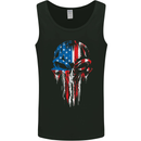 Union Jack Flag Skull Gym MMA Biker Britain Mens Vest Tank Top Black