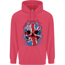 Union Jack Flag Skull Gym MMA Biker Childrens Kids Hoodie Heliconia