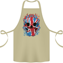 Union Jack Flag Skull Gym MMA Biker Cotton Apron 100% Organic Khaki