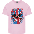 Union Jack Flag Skull Gym MMA Biker Mens Cotton T-Shirt Tee Top Light Pink