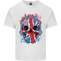 Union Jack Flag Skull Gym MMA Biker Mens Cotton T-Shirt Tee Top White