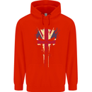 Union Jack Skull Gym St. George's Day Childrens Kids Hoodie Bright Red