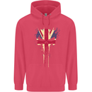 Union Jack Skull Gym St. George's Day Childrens Kids Hoodie Heliconia