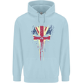 Union Jack Skull Gym St. George's Day Childrens Kids Hoodie Light Blue