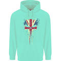 Union Jack Skull Gym St. George's Day Childrens Kids Hoodie Peppermint