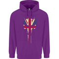 Union Jack Skull Gym St. George's Day Childrens Kids Hoodie Purple