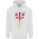 Union Jack Skull Gym St. George's Day Childrens Kids Hoodie White