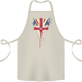 Union Jack Skull Gym St. George's Day Cotton Apron 100% Organic Natural