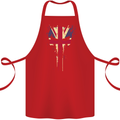 Union Jack Skull Gym St. George's Day Cotton Apron 100% Organic Red