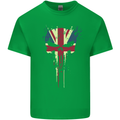 Union Jack Skull Gym St. George's Day Kids T-Shirt Childrens Irish Green