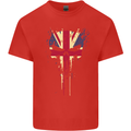 Union Jack Skull Gym St. George's Day Kids T-Shirt Childrens Red