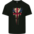 Union Jack Skull Gym St. George's Day Mens Cotton T-Shirt Tee Top Black
