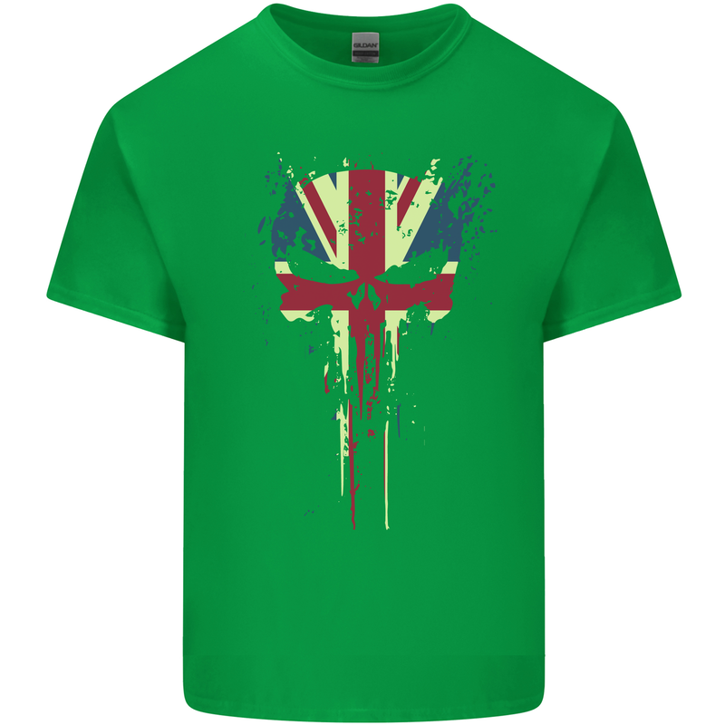 Union Jack Skull Gym St. George's Day Mens Cotton T-Shirt Tee Top Irish Green