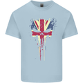 Union Jack Skull Gym St. George's Day Mens Cotton T-Shirt Tee Top Light Blue