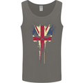 Union Jack Skull Gym St. George's Day Mens Vest Tank Top Charcoal