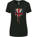Union Jack Skull Gym St. George's Day Womens Wider Cut T-Shirt Black
