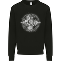 Universe Clock Cosmos Planets Space Mens Sweatshirt Jumper Black