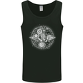 Universe Clock Cosmos Planets Space Mens Vest Tank Top Black