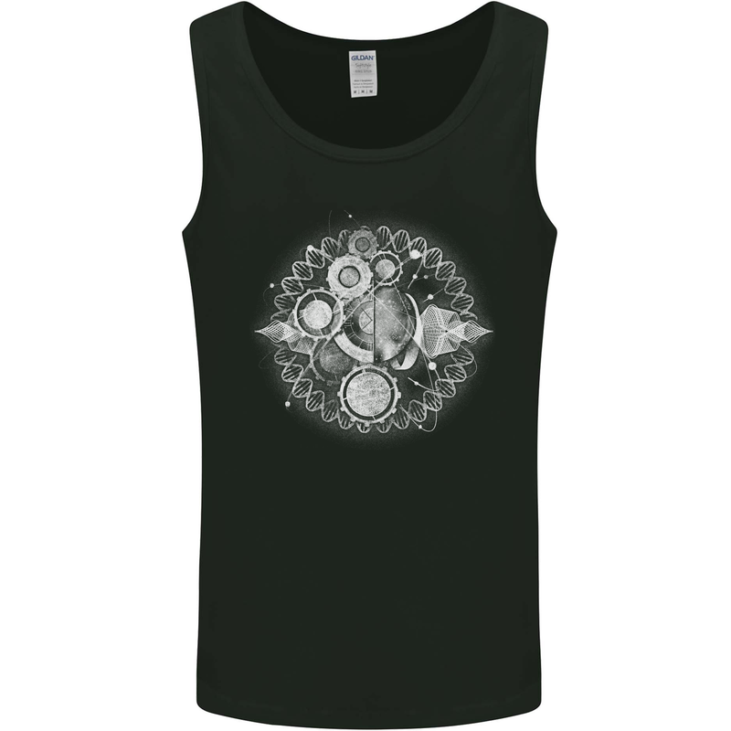 Universe Clock Cosmos Planets Space Mens Vest Tank Top Black