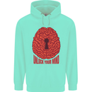 Unlock Your Mind Intelligence Psychology Childrens Kids Hoodie Peppermint