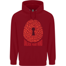 Unlock Your Mind Intelligence Psychology Childrens Kids Hoodie Red