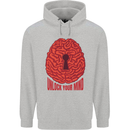Unlock Your Mind Intelligence Psychology Childrens Kids Hoodie Sports Grey
